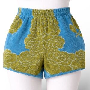 NEW MINX VINTAGE Handmade Upcycled Vintage Terry Cloth Towel High Waist Shorts M